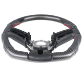 10-14 Ford Mustang Matte CF + Leather Steering Wheel W/ Red Stitching