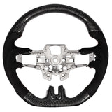 15-17 Mustang Steering Wheel Carbon Fiber with Suede Red Stitches