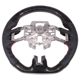 15-17 Ford Mustang  CF with Real Leather Steering Wheel Black