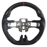 15-18 Ford Mustang V4 CF with Real Leather Steering Wheel Black Red Ring