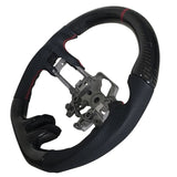 15-18 Ford Mustang V4 CF with Real Leather Steering Wheel Black Red Ring