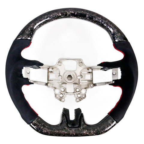 19-20 Ford Mustang V5 Steering Wheel Forge CF W/ Alcantara Red Stitching