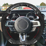 19-20 Ford Mustang V5 Steering Wheel Forge CF W/ Alcantara Red Stitching