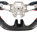 19-20 Ford Mustang Steering Wheel CF W/ Leather Black Red Stitching