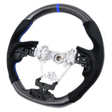 17-19 Impreza Carbon Fiber Steering Wheel Alcantara Blue Stitch & Indicator