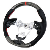 17-19 Impreza Carbon Fiber Steering Wheel Alcantara Red Stitch w/ Indicator