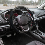 17-19 Subaru Impreza Carbon Fiber Steering Wheel Alcantara With Red Stitch