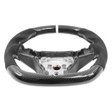 17-23 Tesla Model 3 Y Carbon Fiber Steering Wheel Alcantara W/ White Stitch
