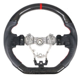 15-19 Subaru WRX Steering Wheel CF+Perf Leather+Red Stitching+Red Line