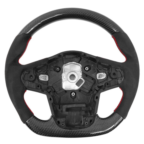 20-23 Toyota Supra A90 Carbon Fiber Steering Wheel Alcantara W/ Red Stitch