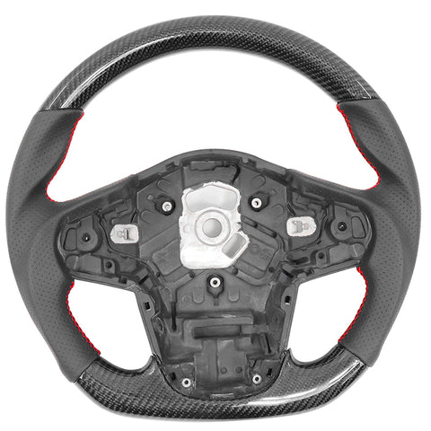 20-23 Toyota Supra A90 Carbon Fiber Steering Wheel Leahter W/ Red Stitching