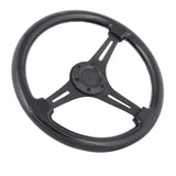 Universal 350mm 6 Hole Black Steering Wheel Spokes BD Logo Horn