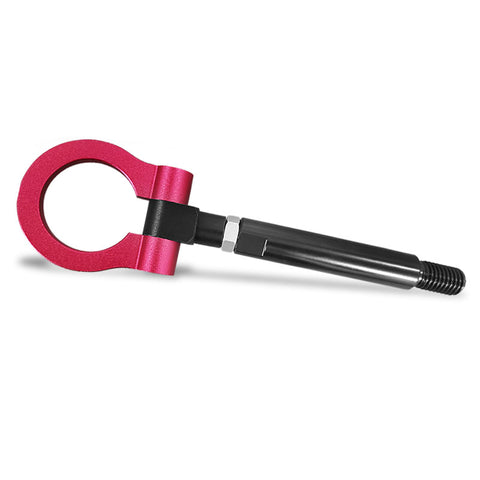 16-20 Chevy Camaro Front Tow Hook Bar Black Pole and Red Circle - Aluminum