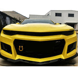 16-20 Chevy Camaro Front Tow Hook Black Pole and Yellow Circle - Aluminum