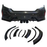 16-20 Honda Civic Sedan Type R 10th-Gen Rear Bumper w/ Fender Flares - PP