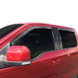 15-16 Ford F150 Crew Cab Acrylic Window Visors 4Pc Set