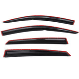 16-17 Honda Civic X Sedan Mugen Window Visors with Chrome Trim