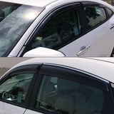 16-17 Honda Civic X Sedan Mugen Window Visors with Chrome Trim