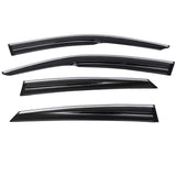 16-17 Honda Civic X Sedan Mugen Window Visors with Chrome Trim