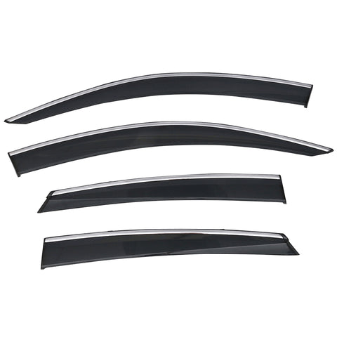 16-17 Honda Civic OE Style Injection Chrome Trim Window Visor Guard Shade