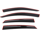 16-17 Honda Civic X 4D OE Style Window Visor with Chrome Trim