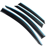 16-17 Honda Civic X 4D OE Style Window Visor with Chrome Trim