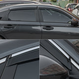 22- Honda Civic Sedan 4DR Acrylic Tape-on Window Visors With Chrome 4PCS