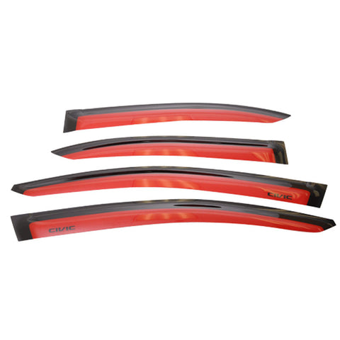 12-15 Honda Civic JDM Style Window Visor Rallye Red Color Code #R513