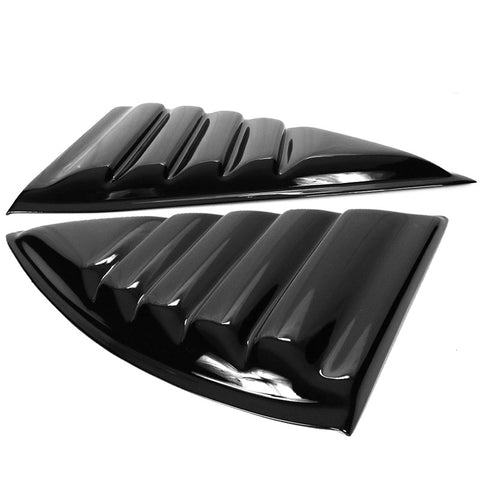 10-15 Chevy Camaro Side Window Louver Sun Shade Cover 2PC - Gloss Black