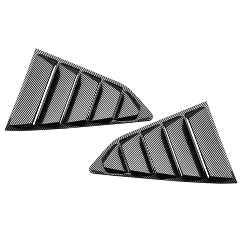 16-20 Chevy Camaro Quarter Window Louvers Rain Cover Sun Carbon Fiber Print