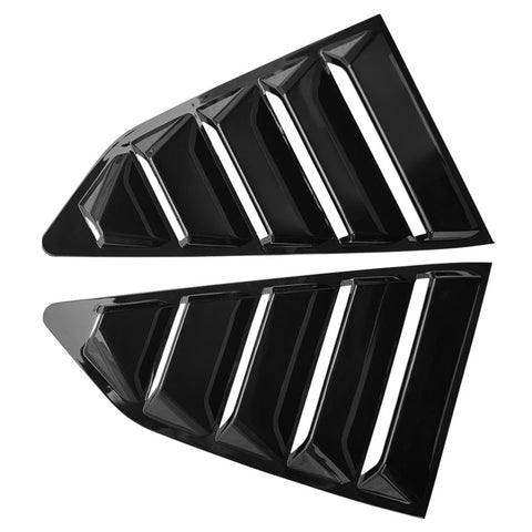 16-20 Chevy Camaro Quarter Window Louvers Rain Sun Windshield Gloss Black