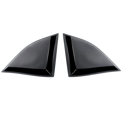 08-20 Dodge Challenger XE Style Gloss Black Window Louvers Scoops 2Pc Set