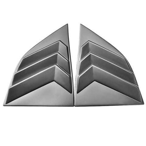 08-20 Dodge Challenger XE V3 Style Window Louvers Scoops - Matte Black PP