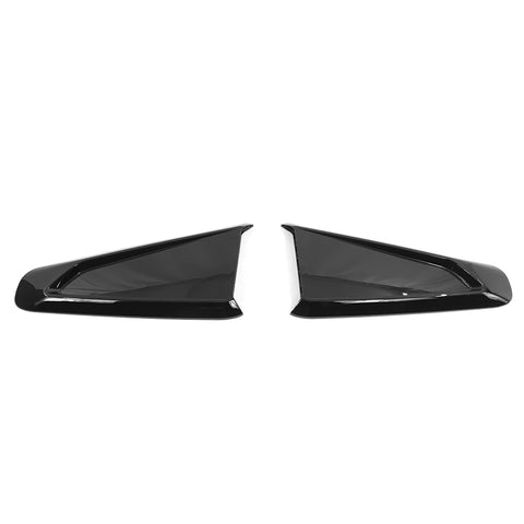 10-14 Ford Mustang IK Style Side Quarter Window Louver Cover - Gloss Black