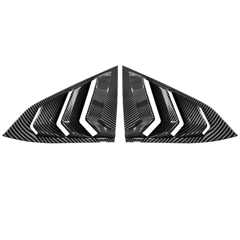 16-21 Honda Civic Sedan Rear Side Window Louver Cover - Carbon Fiber Print