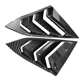 16-21 Honda Civic Sedan Rear Side Window Louver Cover - Carbon Fiber Print