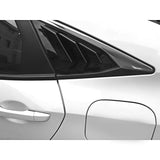16-21 Honda Civic Sedan Rear Side Window Louver Sun Rain Shade Gloss Black
