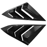 16-21 Honda Civic Sedan Rear Side Window Louver Sun Rain Shade Gloss Black