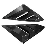 16-21 Honda Civic Sedan Rear Side Window Louver Sun Rain Shade Gloss Black