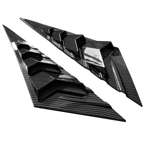 21-22 Hyundai Elantra 4Dr Rear Side Vent Window Louver - Carbon Fiber Print