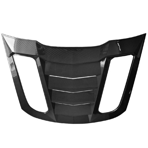 15-20 Ford Mustang Rear Window Louver Sun Shade Cover - Carbon Fiber Print