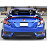 16-20 Honda Civic 2Dr Coupe Rear Window Louvers Cover - Gloss Black ABS