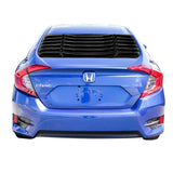 16-20 Honda Civic Sedan IK Style Window Louver ABS Carbon Fiber Print