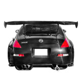 03-08 Nissan 350Z IK Style Rear Window Louvers Visors - Carbon Fiber Print