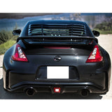 09-19 Nissan 370Z Rear Window Louvers Cover Sun Shade IK Style - Glossy Black