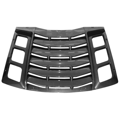 11-23 Dodge Charger IK Rear Window Louver - ABS Carbon Fiber Print 3PCS