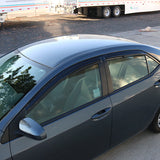 14-17 Toyota Corolla Smoked Aero JDM Wind Deflectors Stick On Window Visors