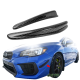 15-21 Subaru WRX STI 4Dr Front Side Fin Canard Splitter Fins Air Knife Type 4 - Carbon Fiber