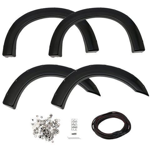 99-07 Ford F250 350 Super Duty Boss Pocket Rivet Fender Flares Set 4PCS Smooth