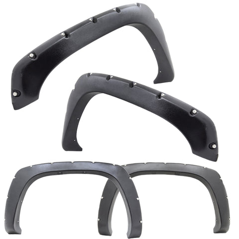 99-06 Silverado 1500 HD Rivet Boss Pocket Rivet Fender Flares Sanded Black